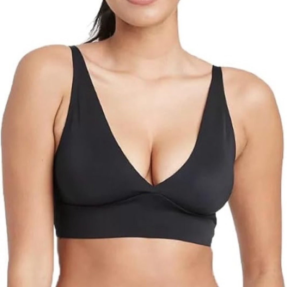 Auden Signature Smooth Wireless Bralette Black Sz L